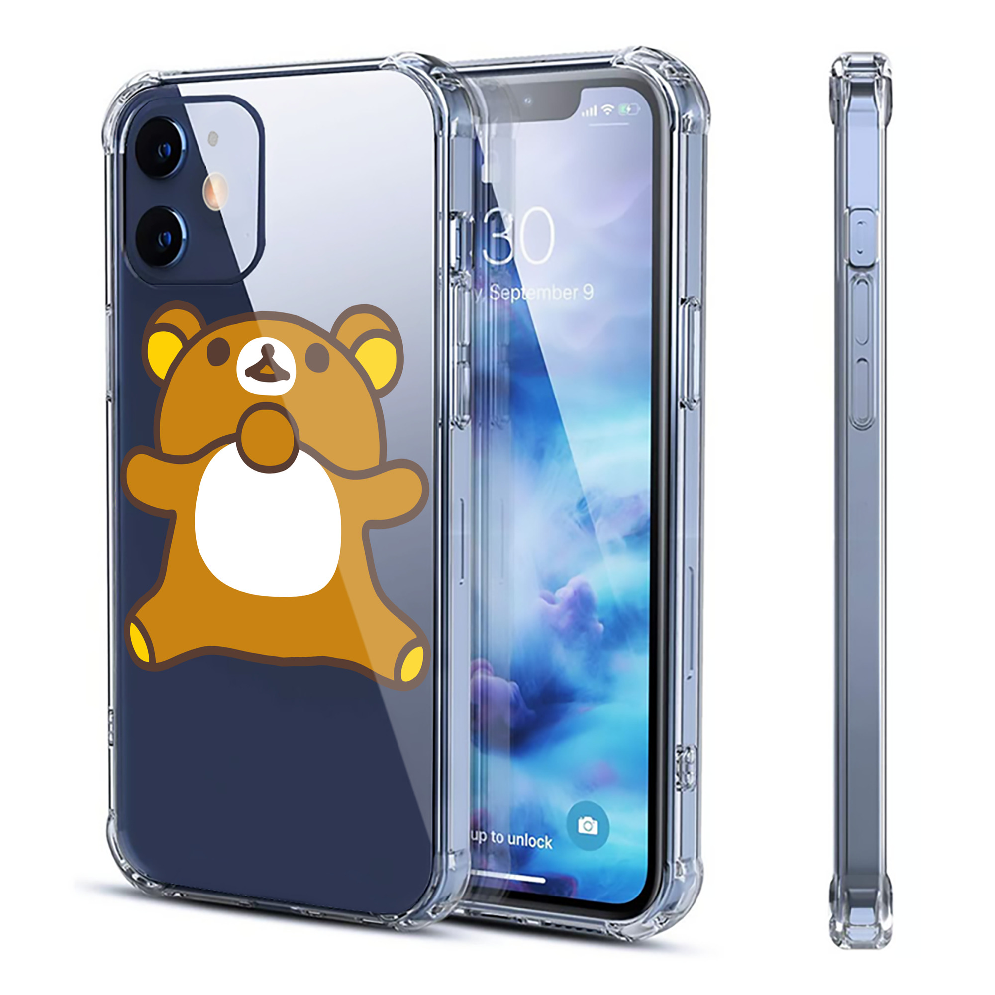 （画像用） リラックマ リラックマ キイロイトリ Rilakkuma Korilakkuma Kiiroitori 【iPhone 12シリーズ対応】透明スマホケース（クリアソフトケース）